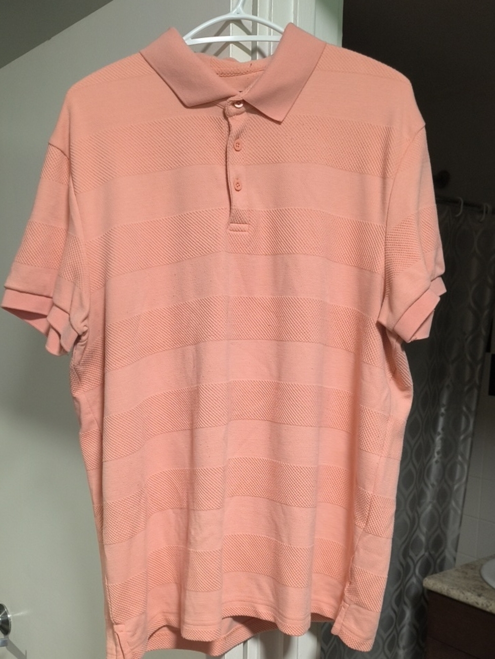 Grafton-Men's Short Sleeve Polo Shirt - Peach